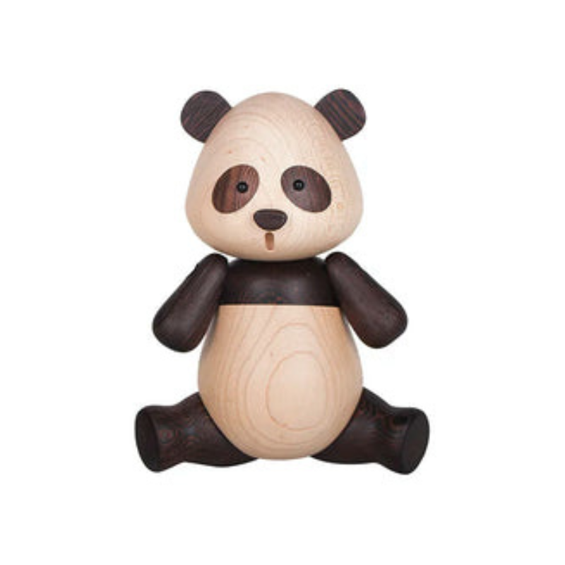 figurine panda en bois