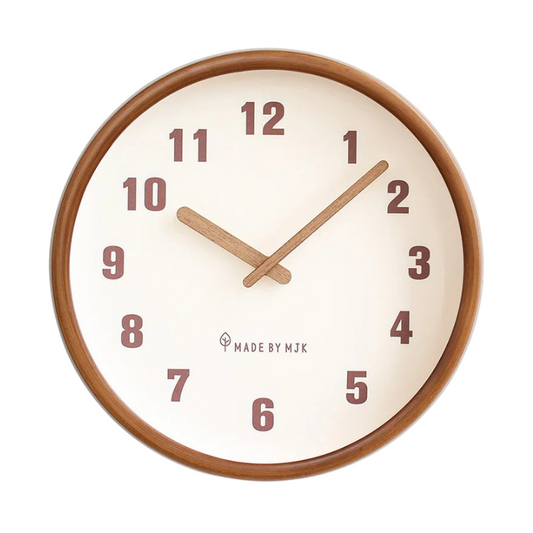 Horloge murale blanche en bois